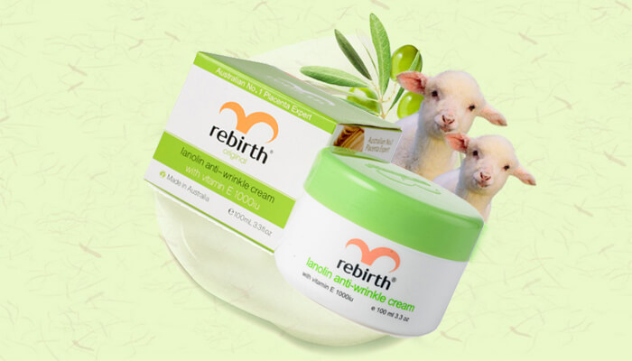 Rebirth,Lanolin Anti-Wrinkle Cream,ครีมบำรุงผิวหน้า,ลดรอยดำสิว,ผิวนุ่นชุ่มชื่น,Rebirth Lanolin Anti-Wrinkle Cream (RB01) 100g