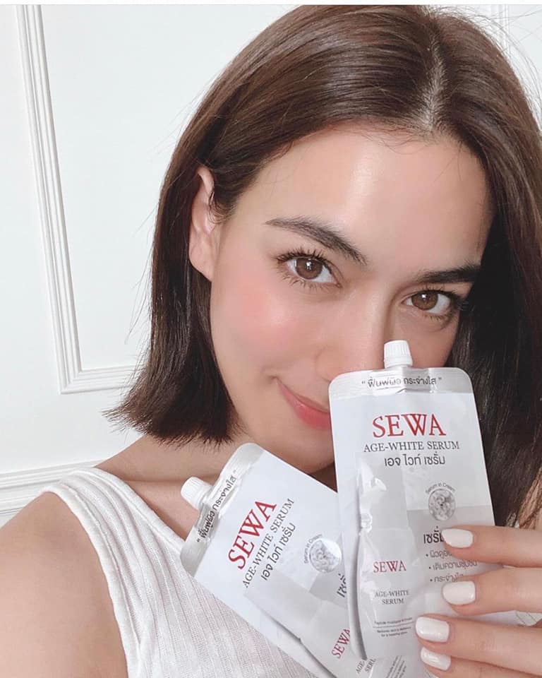 Sewa Age White Serum 8 ml เซรั่มเนื้อครีม บำรุงผิวหน้าทุกวันเพื่อผิวอ่อนเยาว์กระจ่างใส ด้วยคุณค่าจากเปปไทด์ 5 ชนิด สวยแบบวุ้นเส้น!!